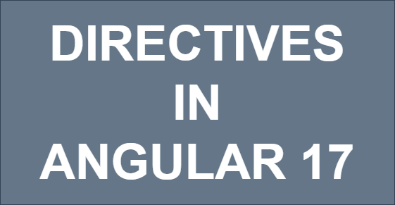 Directive in Angular 17
